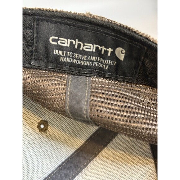 Carhartt Odessa Baseball Cap Snapback Trucker Hat Mesh Back Brown Adjustable - Picture 7 of 7
